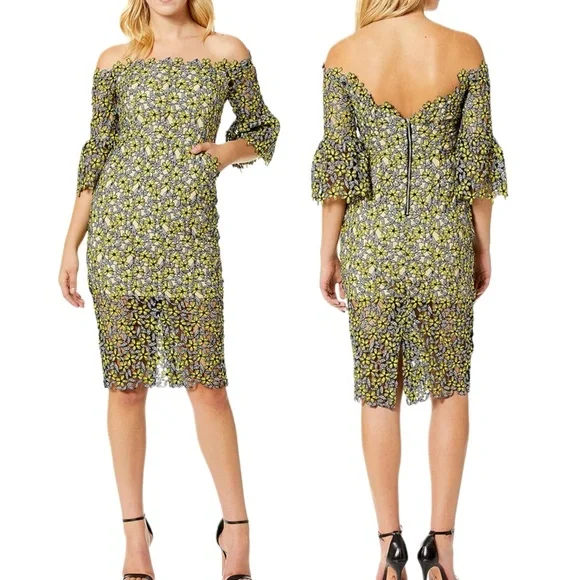 Elliatt | Dresses | Elliatt Nwt Eden Daisy Guipure Lace Off Shoulder Midi  Dress With Pockets | Poshmark